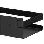 Casa si Gradina - Sanitare - Suporturi si accesorii baie - Suporturi baie - Raft de baie cu 2 sisteme instalare pe perete, aluminiu, 40x10x6cm, negru - Infinity.ro
