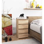 Casa si Gradina - Mobilier - Comode si corpuri - Comode - Comoda cu 4 sertare, PAL laminat 16mm, 40x35x74 cm, stejar sonoma - Infinity.ro