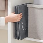 Casa si Gradina - Mobilier - Organizare si depozitare - Organizatoare pentru sertare si dulapuri - Raft suspendat organizator pentru dulapuri, pliabil, textil, 30x30x90cm, gri - Infinity.ro