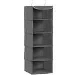 Casa si Gradina - Mobilier - Organizare si depozitare - Organizatoare pentru sertare si dulapuri - Raft suspendat organizator pentru dulapuri, pliabil, textil, 30x30x90cm, gri - Infinity.ro