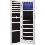 Casa si Gradina - Mobilier - Mobilier baie - Comode baie - Dulap de bijuterii cu oglinda, montare pe perete, incuietoare, 37x10x120cm, alb - Infinity.ro