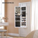 Casa si Gradina - Mobilier - Mobilier baie - Comode baie - Dulap de bijuterii cu oglinda, montare pe perete, incuietoare, 37x10x120cm, alb - Infinity.ro