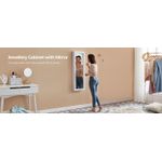 Casa si Gradina - Mobilier - Mobilier baie - Comode baie - Dulap de bijuterii cu oglinda, montare pe perete, incuietoare, 37x10x120cm, alb - Infinity.ro