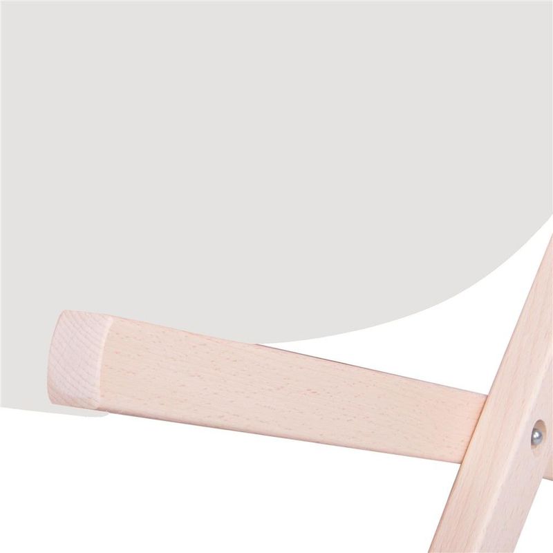 Casa si Gradina - Gradina si terasa - Mobilier exterior - Scaune si sezlonguri gradina - Sezlong pliabil din lemn de fag, autoasamblare, 120kg, gri deschis - Infinity.ro