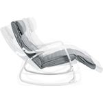 Casa si Gradina - Mobilier - Scaune si fotolii - Scaune - Scaun balansoar din lemn, suport picioare reglabil, maxim 150kg, 67x122x84cm, gri deschis - Infinity.ro