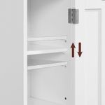 Casa si Gradina - Mobilier - Dulapuri si sifoniere - Dulapuri - Dulap de baie, pentru spatii inguste, cu rafturi si usa, 18x20x80 cm, alb - Infinity.ro