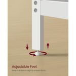 Casa si Gradina - Mobilier - Mese si birouri - Birouri - Birou cu 2 rafturi stanga sau dreapta, stil industrial, 60x120x76 cm, alb - Infinity.ro