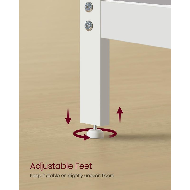 Casa si Gradina - Mobilier - Mese si birouri - Birouri - Birou cu 2 rafturi stanga sau dreapta, stil industrial, 60x120x76 cm, alb - Infinity.ro