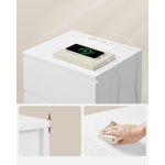 Casa si Gradina - Mobilier - Comode si corpuri - Noptiere - Set de 2 noptiere, cu sertare, 2 prize si 2 USB, 35x40x59 cm, alb - Infinity.ro