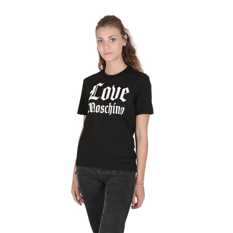 Fashion, accesorii si bijuterii - Femei - Imbracaminte femei - Tricouri si topuri femei - Tricou dama Love Moschino 101714 M INTL Negru - Infinity.ro