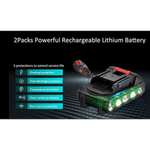 Casa si Gradina - Constructii - Scule electrice si accesorii - Acumulatori si incarcatoare scule electrice - Set 2 Acumulatori 24V 2.0Ah FOTOFUN Compatibili Universal + Bit Magnetic cu 2 Capete - Infinity.ro