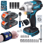 Casa si Gradina - Constructii - Scule electrice si accesorii - Masini de gaurit si insurubat - Cheie de Impact APF 550Nm, 2 x acumulatori 21V, 4.0Ah, Motor Fara Perii + Bratara Magnetica - Infinity.ro