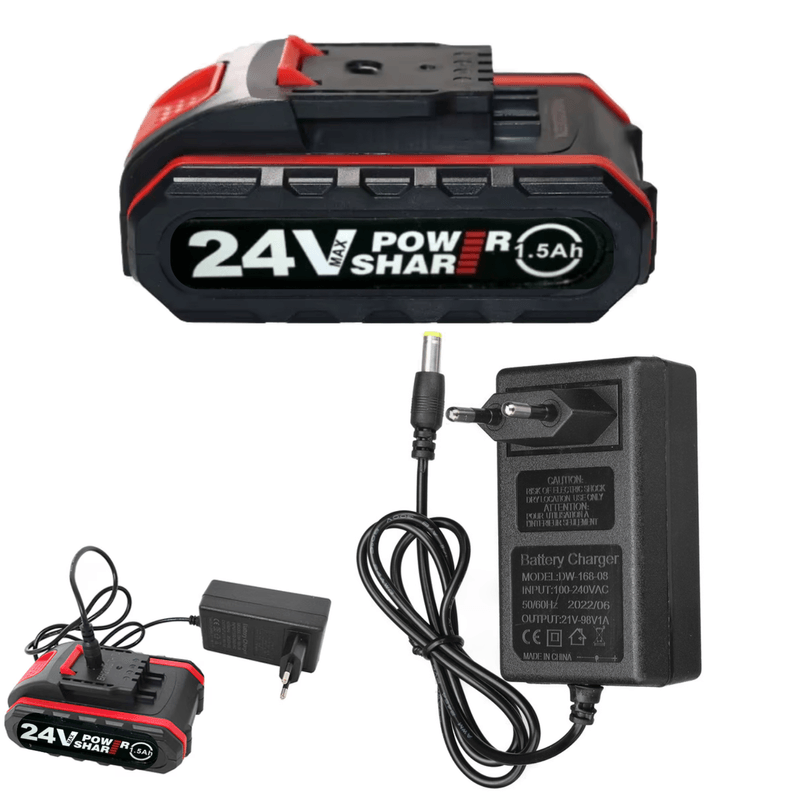 Casa si Gradina - Constructii - Scule electrice si accesorii - Acumulatori si incarcatoare scule electrice - Set 2 x Acumulatori APF Li-Ion 24V, compatibile cu acumulatori 88VF/48VF/36VF/24VF, 1.5-10.0Ah + Bit Magnetic - Infinity.ro