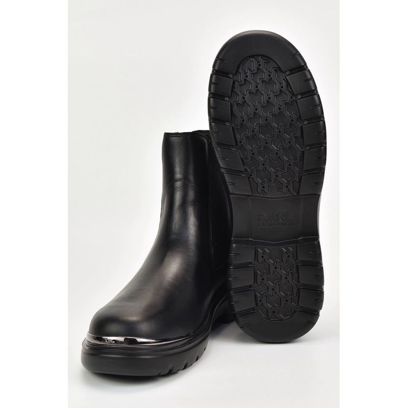 Fashion, accesorii si bijuterii - Barbati - Incaltaminte barbati - Ghete barbati - Ghete Chelsea din piele Karl Lagerfeld Jodhpur KL13060 44 EU Negru - Infinity.ro