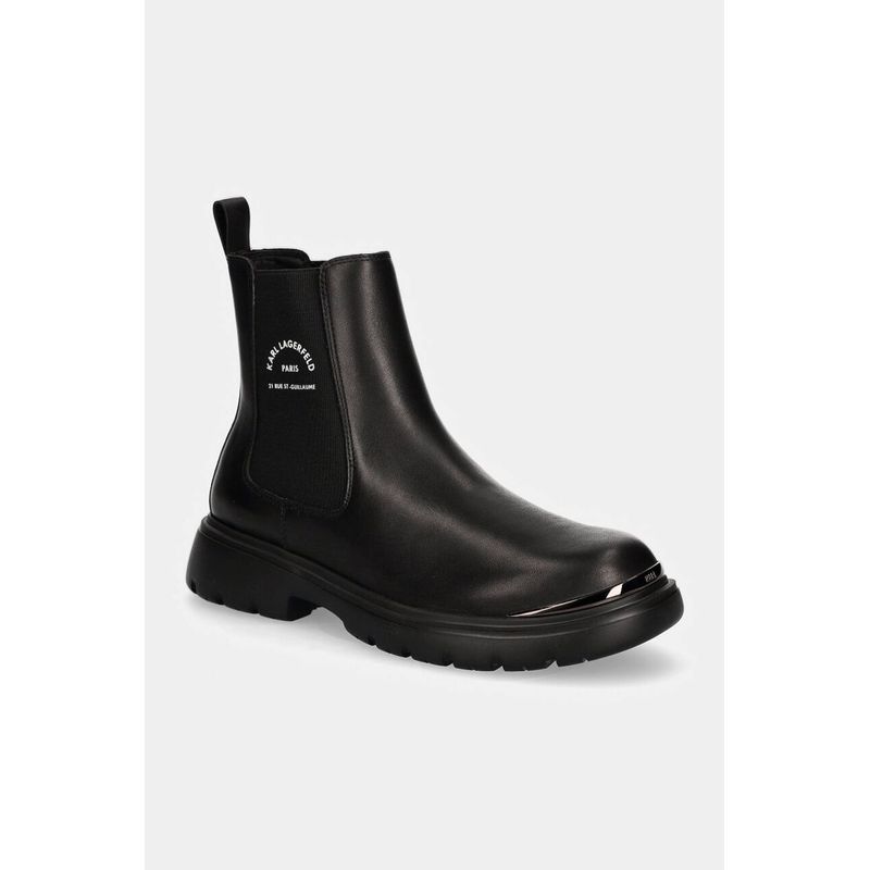 Fashion, accesorii si bijuterii - Barbati - Incaltaminte barbati - Ghete barbati - Ghete Chelsea din piele Karl Lagerfeld Jodhpur KL13060 44 EU Negru - Infinity.ro