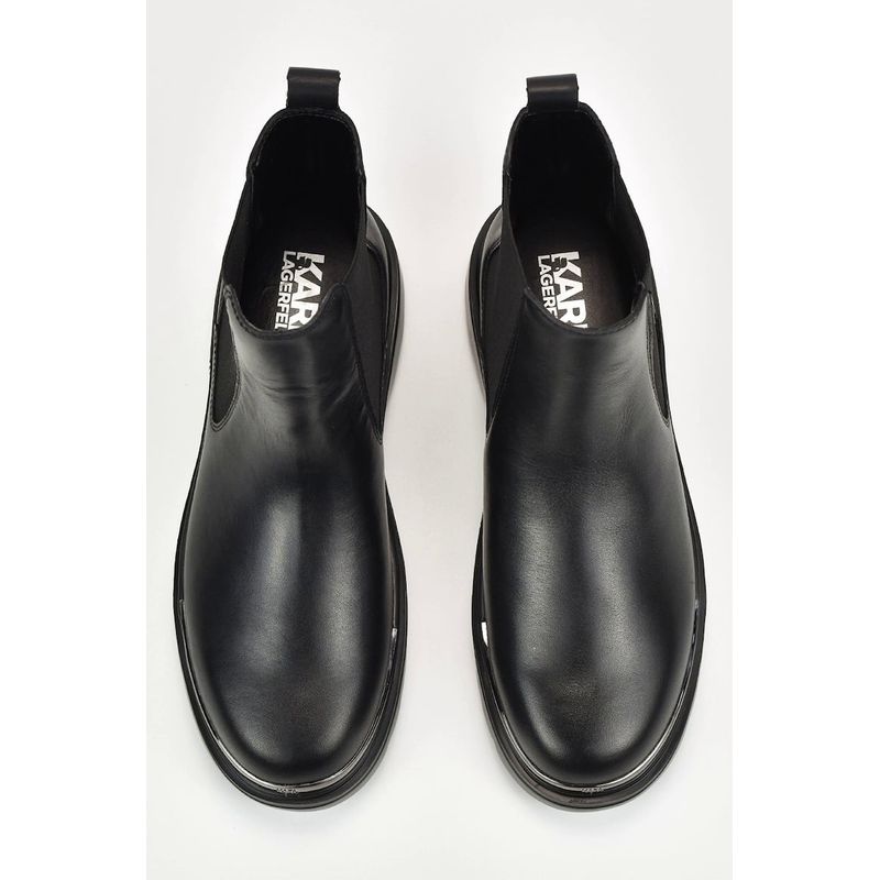 Fashion, accesorii si bijuterii - Barbati - Incaltaminte barbati - Ghete barbati - Ghete Chelsea din piele Karl Lagerfeld Jodhpur KL13060 44 EU Negru - Infinity.ro