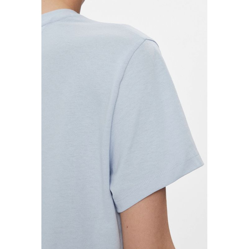Fashion, accesorii si bijuterii - Femei - Imbracaminte femei - Tricouri si topuri femei - Tricou dama Tommy Jeans Badge DW0DW17391 XS INTL Albastru deschis - Infinity.ro