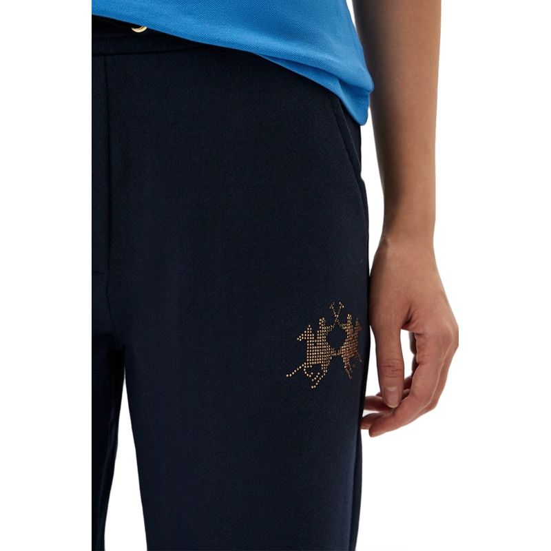 Fashion, accesorii si bijuterii - Femei - Imbracaminte femei - Pantaloni femei - Pantaloni trening dama La Martina XWT008 Bleumarin M INTL - Infinity.ro