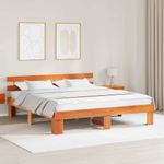 Casa si Gradina - Mobilier - Paturi si accesorii - Paturi - Cadru de pat Maroniu cerat 180 x 200 cm Lemn de pin masiv - Infinity.ro