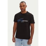 Fashion, accesorii si bijuterii - Barbati - Imbracaminte - Tricouri si bluze barbati - Tricou barbati Tommy Jeans Signature Dna L INTL Negru - Infinity.ro
