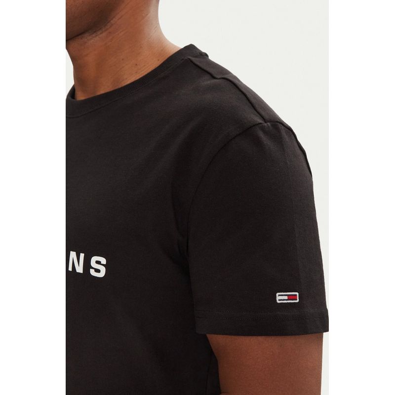 Fashion, accesorii si bijuterii - Barbati - Imbracaminte - Tricouri si bluze barbati - Tricou barbati Tommy Jeans Signature Dna L INTL Negru - Infinity.ro