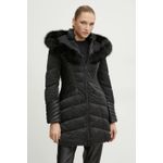 Fashion, accesorii si bijuterii - Femei - Imbracaminte femei - Jachete si geci femei - Geaca Dama Guess OXANA W4BL61 – Matlasata, Cambrata, cu Gluga din Blana Sintetica Negru L INTL - Infinity.ro