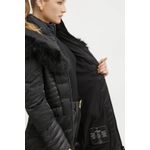 Fashion, accesorii si bijuterii - Femei - Imbracaminte femei - Jachete si geci femei - Geaca Dama Guess OXANA W4BL61 – Matlasata, Cambrata, cu Gluga din Blana Sintetica Negru L INTL - Infinity.ro