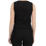 Fashion, accesorii si bijuterii - Femei - Imbracaminte femei - Sacouri si veste femei - Vesta eleganta din stofa, cu croi usor cambrat si decolteu in V M INTL Negru - Infinity.ro