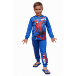Fashion, accesorii si bijuterii - Copii - Lenjerie si pijamale copii - Pijamale copii - Pijamale copii Marvel Spiderman MV40M7609, set 2 piese din bumbac 134-140 CM 9-10 ANI Albastru - Infinity.ro