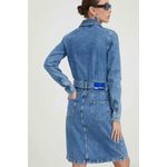 Fashion, accesorii si bijuterii - Femei - Imbracaminte femei - Rochii femei - Rochie de denim Karl Lagerfeld Jeans cu aspect 2in1 S INTL Albastru melange - Infinity.ro