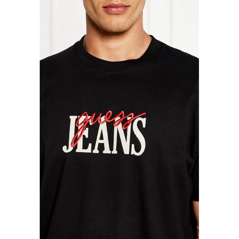 Fashion, accesorii si bijuterii - Barbati - Imbracaminte - Tricouri si bluze barbati - Tricou barbati Oversize Guess M4YI47 L INTL Negru - Infinity.ro