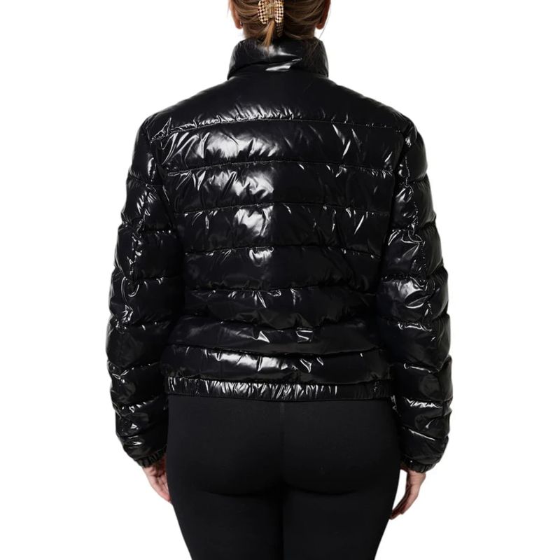 Fashion, accesorii si bijuterii - Femei - Imbracaminte femei - Jachete si geci femei - Geaca puffer dama Dolce & Gabbana lucioasa, cu guler inalt Negru XL INTL - Infinity.ro