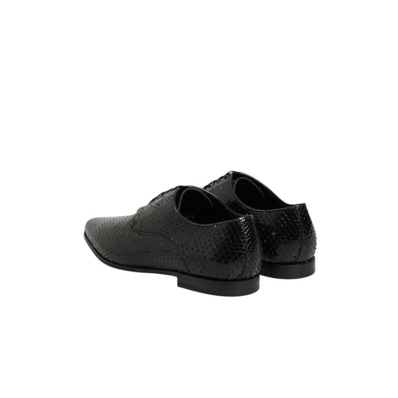 Fashion, accesorii si bijuterii - Barbati - Incaltaminte barbati - Pantofi barbati - Pantofi Derby barbati Dolce & Gabbana din piele de piton Negru 41 EU - Infinity.ro