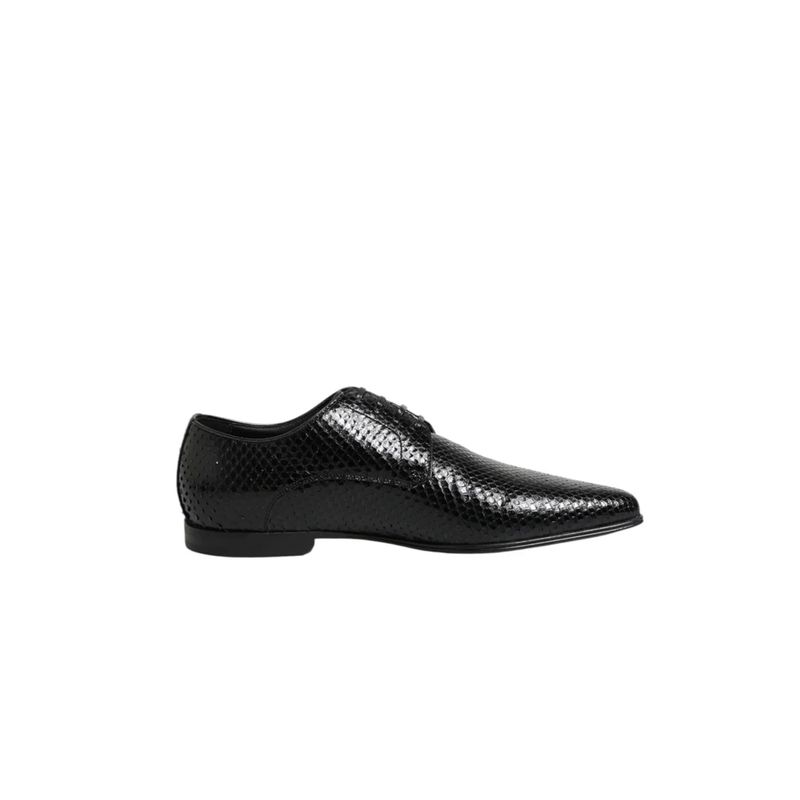 Fashion, accesorii si bijuterii - Barbati - Incaltaminte barbati - Pantofi barbati - Pantofi Derby barbati Dolce & Gabbana din piele de piton Negru 41 EU - Infinity.ro