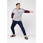 Fashion, accesorii si bijuterii - Barbati - Lenjerie si pijamale barbati - Pijamale barbati - Pijama barbati Lotto LP2122, set 2 piese, bumbac 2XL INTL Gri - Infinity.ro