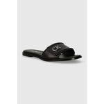 Fashion, accesorii si bijuterii - Femei - Incaltaminte femei - Slapi si papuci femei - Slapi dama Calvin Klein Flat Slide Relock Lth HW0HW01939 37 EU Negru - Infinity.ro