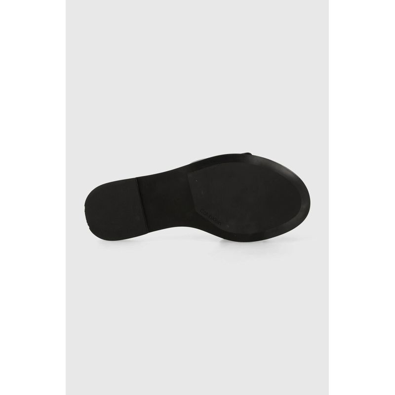 Fashion, accesorii si bijuterii - Femei - Incaltaminte femei - Slapi si papuci femei - Slapi dama Calvin Klein Flat Slide Relock Lth HW0HW01939 37 EU Negru - Infinity.ro