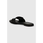 Fashion, accesorii si bijuterii - Femei - Incaltaminte femei - Slapi si papuci femei - Slapi dama Calvin Klein Flat Slide Relock Lth HW0HW01939 37 EU Negru - Infinity.ro