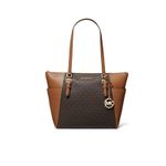 Fashion, accesorii si bijuterii - Femei - Accesorii femei - Genti si rucsacuri femei - Geanta dama mare Michael Kors din piele tote Charlotte 38 x 26 x 11 cm Maro - Infinity.ro