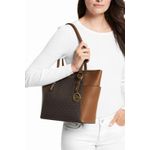 Fashion, accesorii si bijuterii - Femei - Accesorii femei - Genti si rucsacuri femei - Geanta dama mare Michael Kors din piele tote Charlotte 38 x 26 x 11 cm Maro - Infinity.ro