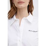 Fashion, accesorii si bijuterii - Femei - Imbracaminte femei - Camasi si bluze femei - Camasa dama Oxford Karl Lagerfeld 24WW1607 40 EU Alb - Infinity.ro
