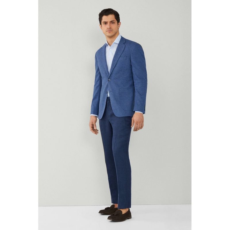 Fashion, accesorii si bijuterii - Barbati - Imbracaminte - Sacouri si veste barbati - Sacou Barbati Hackett London Ptooth HM443336 L INTL Albastru - Infinity.ro