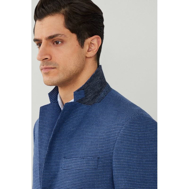 Fashion, accesorii si bijuterii - Barbati - Imbracaminte - Sacouri si veste barbati - Sacou Barbati Hackett London Ptooth HM443336 L INTL Albastru - Infinity.ro