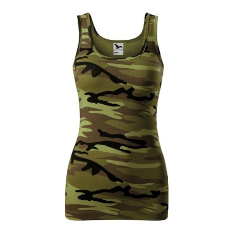 Sport si Outdoor - Echipament Sportiv - Imbracaminte sport - Maiouri sport - Top pentru dama, Camo Triumph C36, Malfini L Camuflaj Verde - Infinity.ro