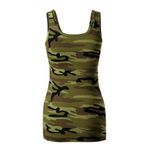 Sport si Outdoor - Echipament Sportiv - Imbracaminte sport - Maiouri sport - Top pentru dama, Camo Triumph C36, Malfini L Camuflaj Verde - Infinity.ro