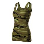 Sport si Outdoor - Echipament Sportiv - Imbracaminte sport - Maiouri sport - Top pentru dama, Camo Triumph C36, Malfini L Camuflaj Verde - Infinity.ro
