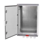 Casa si Gradina - Electrice - Smart Home - Accesorii control acces si supraveghere - Cutie distributie IP67 din ABS gri, usa mata, placa metalica, 400x500x240 mm PD405024 - Infinity.ro