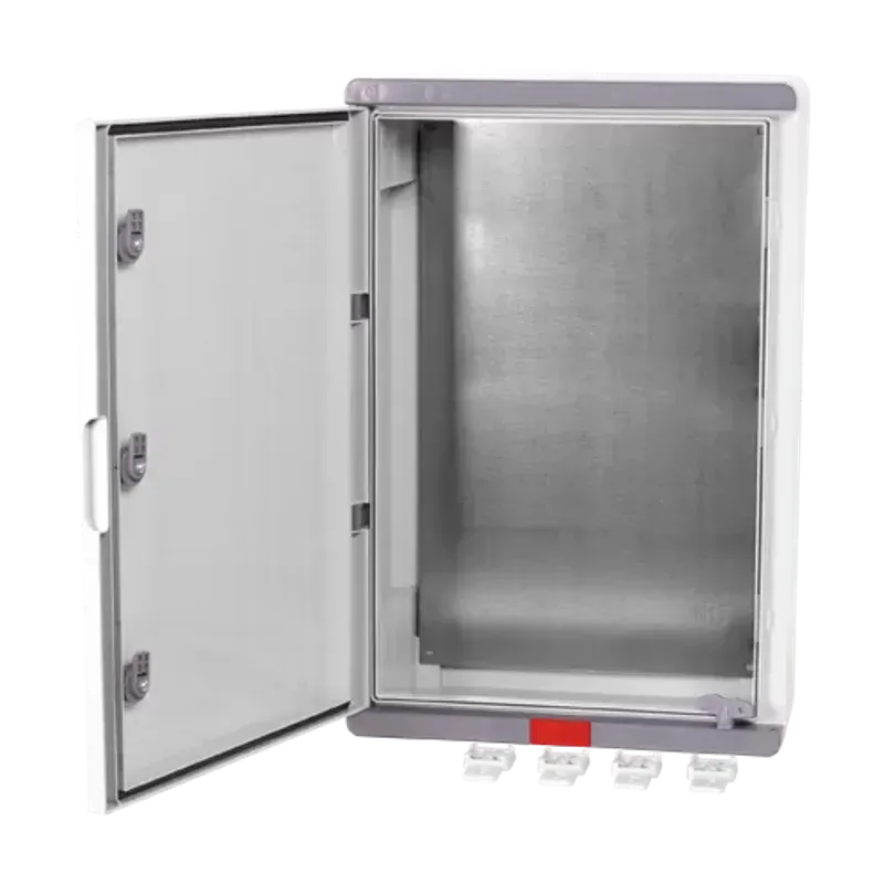 Casa si Gradina - Electrice - Smart Home - Accesorii control acces si supraveghere - Cutie distributie IP67 din ABS gri, usa mata, placa metalica, 400x500x240 mm PD405024 - Infinity.ro