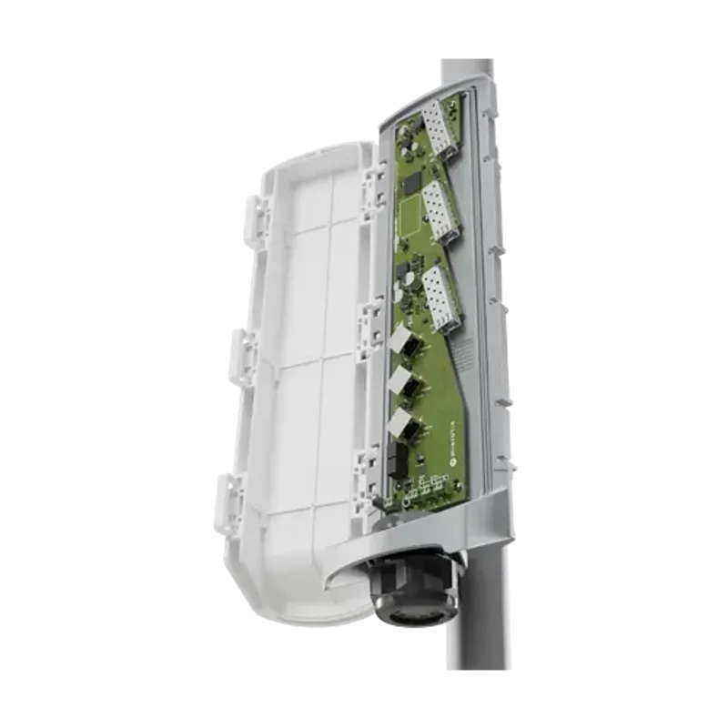 PC, gaming si accesorii - Retelistica - Switch-uri - Switch-uri cu management - Switch exterior, 3 x RJ45 1G (1 x PoE-In bt, 2 x PoE-Out), 3 x SFP+ 10G, IP66 - Mikrotik CSS606-1G-2Gi-3S+OUT - Infinity.ro