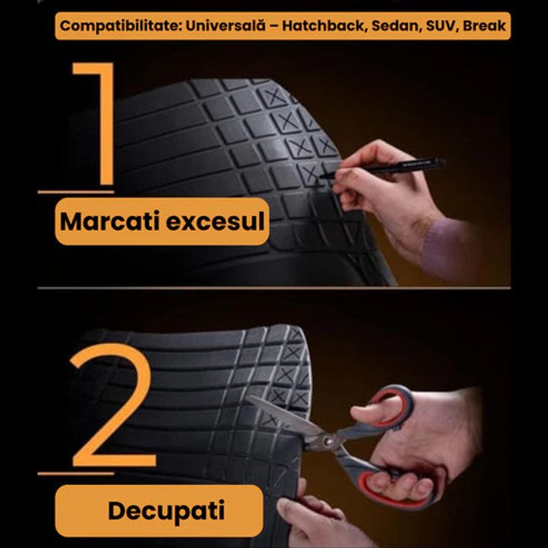 Auto si Moto - Intretinere auto - Covorase auto - Covorase KGM Torres Compatibile 2023-Prezent | Silver - Infinity.ro
